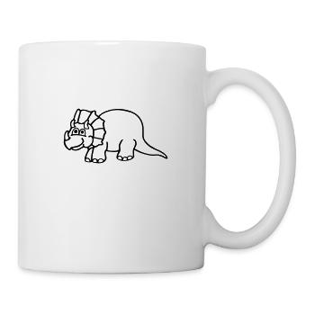 Dinosaures, tricératops - Mug blanc - blanc - Droite