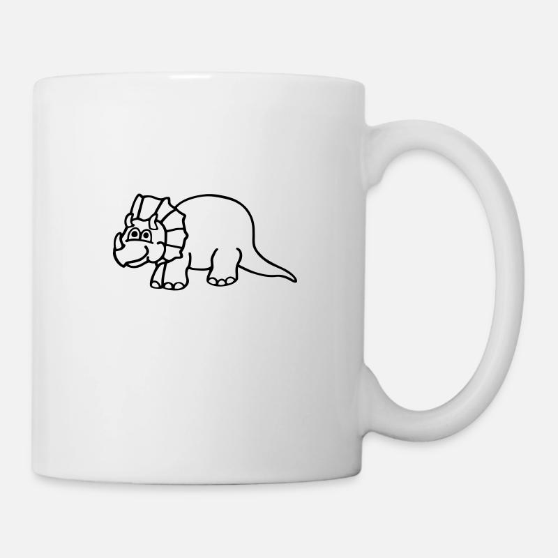 Dinosaurs, Triceratops - Mug - white