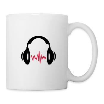 Casque Casque Musique Dj Son Karaoké - Mug blanc - blanc - Droite