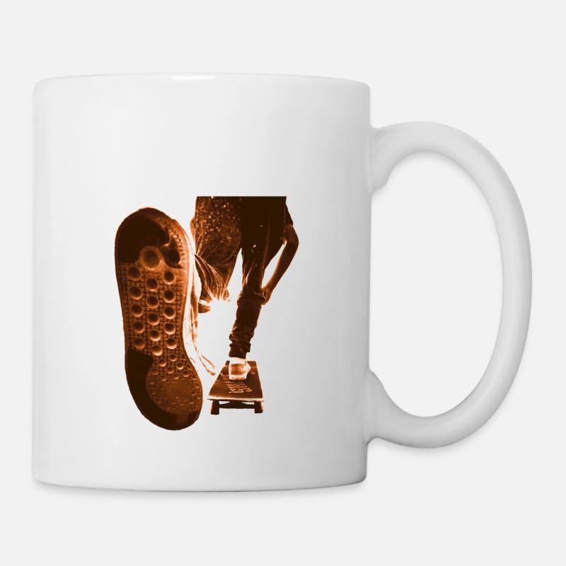 skate - skater - Mug blanc - blanc