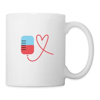 Blood donation heart form - Mug - white - Right