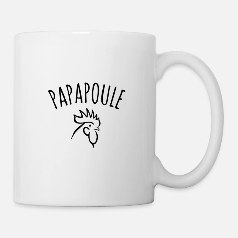 papapoule coq - Mug blanc - blanc