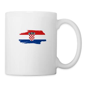 Drapeau de la Croatie Adriatique Zagreb Drapeau croate - Mug blanc - blanc - Droite