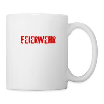 Feiern mit der Feuerwehr - Tasse - Weiß - Rechts