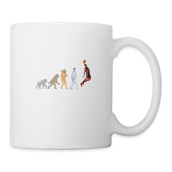Evolution Joueur de Basket-ball Grunge - Mug blanc - blanc - Droite