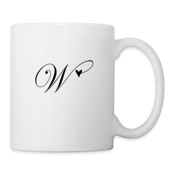 Monogram W Heart Vine - Mug - white - Right