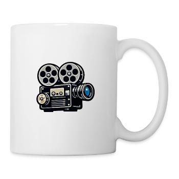 Vintage Movie Projector Illustration - Mug - white - Right