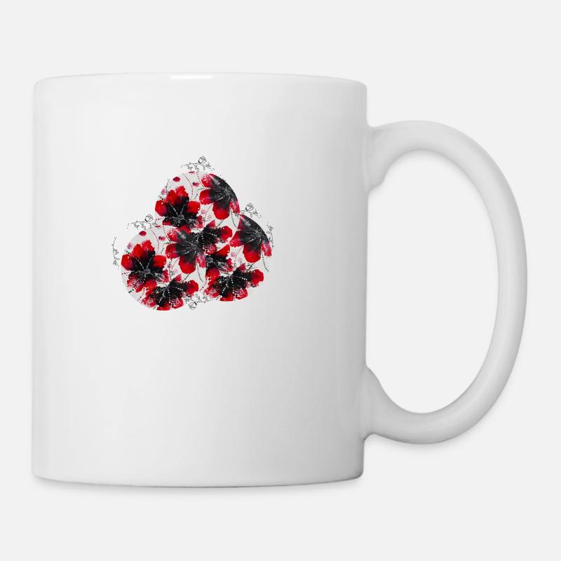 "Timeless elegance - hand-painted by Martina Eßer - Mug - white