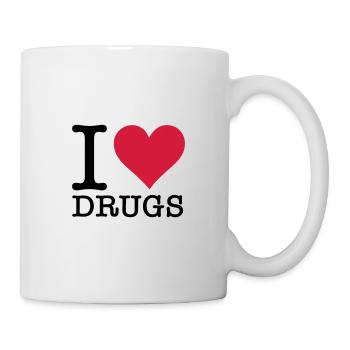 Ich liebe Drogen! - Tasse - Weiß - Rechts