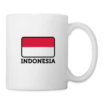 Nationalflagge von Indonesien - Tasse - Weiß - Rechts