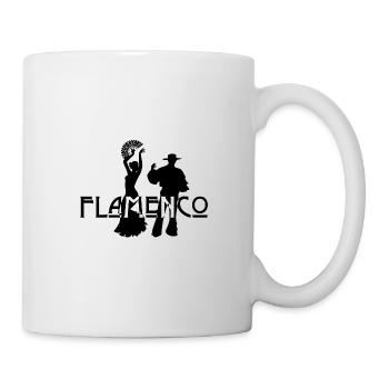 Silhouette de danseuse de flamenco señorita - Mug blanc - blanc - Droite
