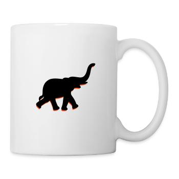 A big elephant with trunk - Mug - white - Right