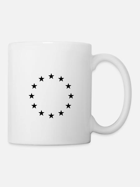 Europa Sterne - Tasse - Weiß