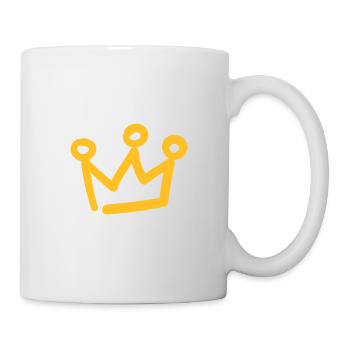 Crown line drawing - Mug - white - Right