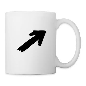 Pfeil Symbole Geschenkidee - Tasse - Weiß - Rechts
