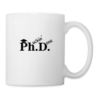 Dissertation de cadeau d'étudiant de cérémonie de remise des diplômes de doctorat - Mug blanc - blanc - Droite