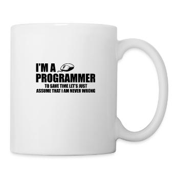 Programmer Programming Informatik Geschenk - Tasse - Weiß - Rechts