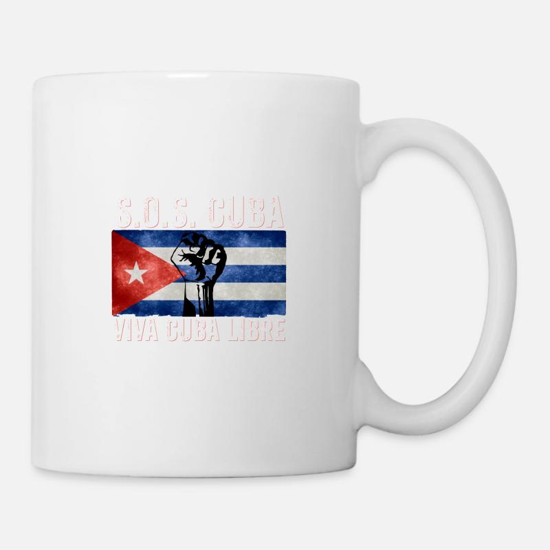 Viva Cuba Libre SOS Cuba - Tasse - Weiß