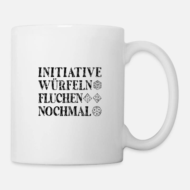 Rollenspiel D20 Würfel Spielleiter - Tasse - Weiß