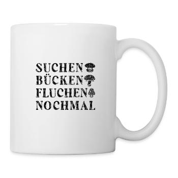 Schwammerl Suchen Pilzsammler Pilz - Tasse - Weiß - Rechts