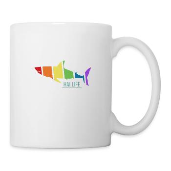 haifisch lgbt toleranz pride human hai-life - Tasse - Weiß - Rechts