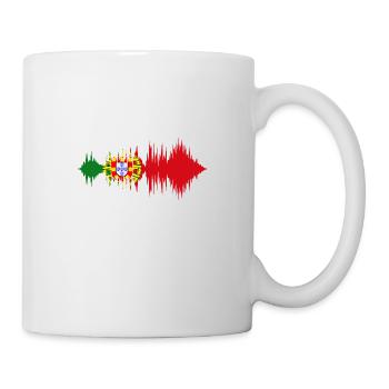 Portugal Flag Used Look Portuguese Flag - Mug - white - Right