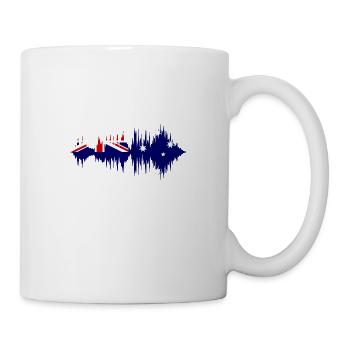 Drapeau de l’Australie sous le drapeau australien - Mug blanc - blanc - Droite