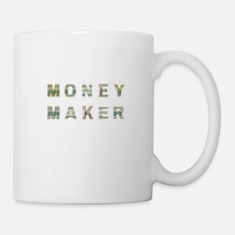 Money Maker Dollar Bill Texture Motivation - Mug - white