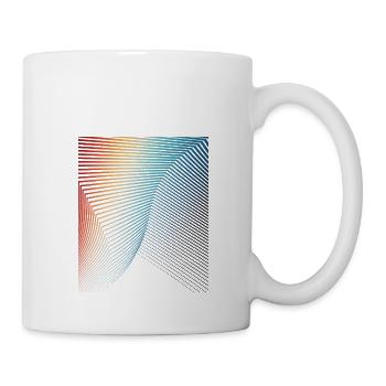 abstract geometric pattern spiral wave - Mug - white - Right