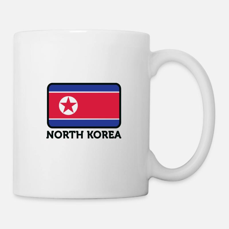 Drapeau national de la Corée du Nord - Mug blanc - blanc