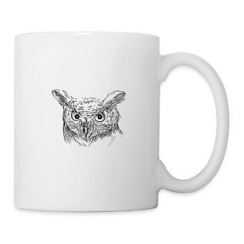 Owl - eagle owl - bird - Mug - white - Right