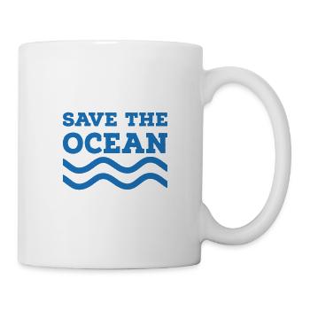 Rettet den Ozean - Tasse - Weiß - Rechts