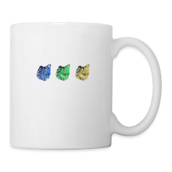 chat, bleu, peinture, chaton, warhol, pop art - Mug blanc - blanc - Droite