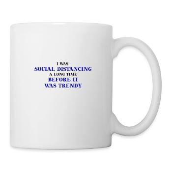 Social Distancing lustige Geschenkidee Corona - Tasse - Weiß - Rechts
