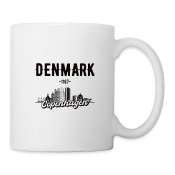 Kopenhagen Skyline Dänemark Geschenkidee - Tasse - Weiß - Rechts