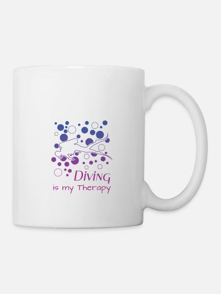 Diving diving - Tasse - Weiß