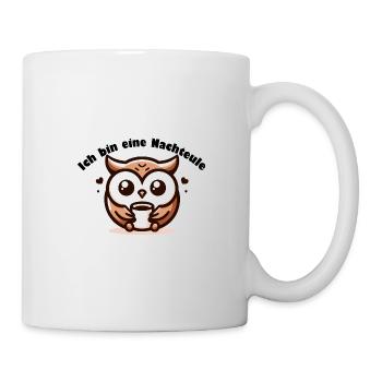 Ich bin eine Nachteule - Tasse - Weiß - Rechts