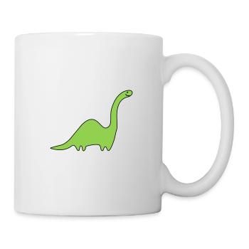 Dino Langhals - anpassbare Motivfarben - Tasse - Weiß - Rechts