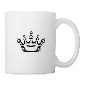 Krone Symbol Silhouette - Tasse - Weiß - Rechts