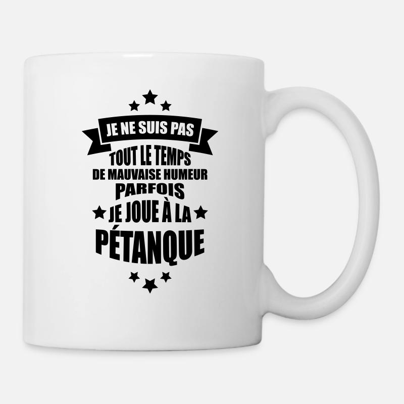 parfois je joue à la pétanque - Mug blanc - blanc