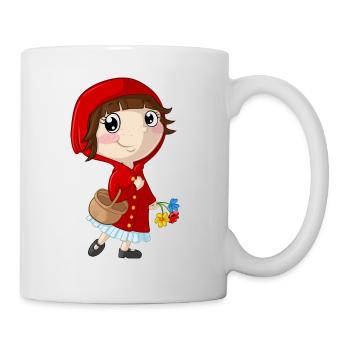 dessin animé petit chaperon rouge - Mug blanc - blanc - Droite