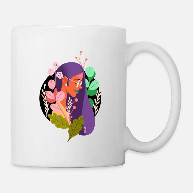 Blumen - Tasse - Weiß