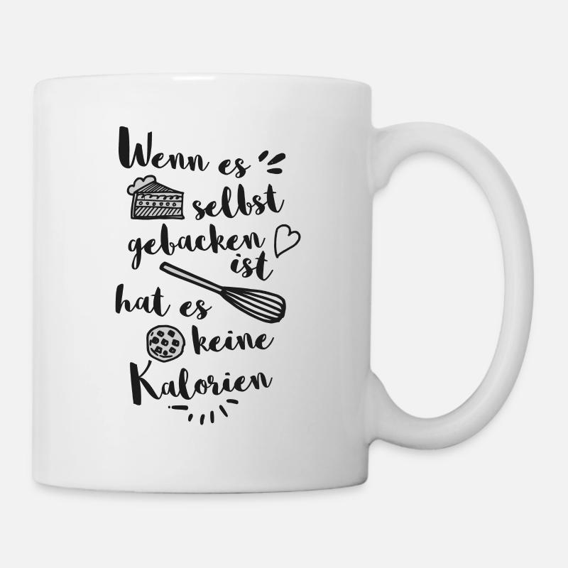 Lustig Spruch Backen Kuchen Muffin Cookie Diät - Tasse - Weiß