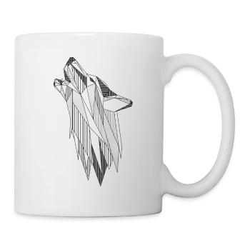 Wolf - Tasse - Weiß - Rechts