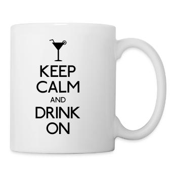keep calm and drink on - Mug blanc - blanc - Droite
