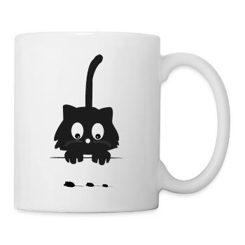 Chat avec des souris - Mug blanc - blanc - Droite