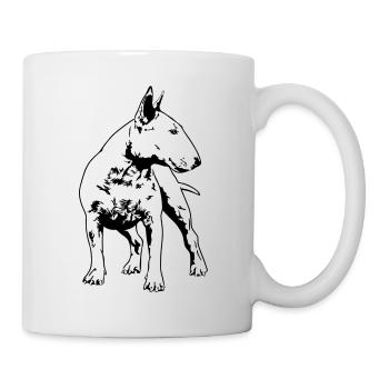 BULLTERRIER Wilsigns Bull Terrier dog portrait - Mug - white - Right