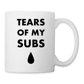 Tears of my subs - Tasse - Weiß - Rechts