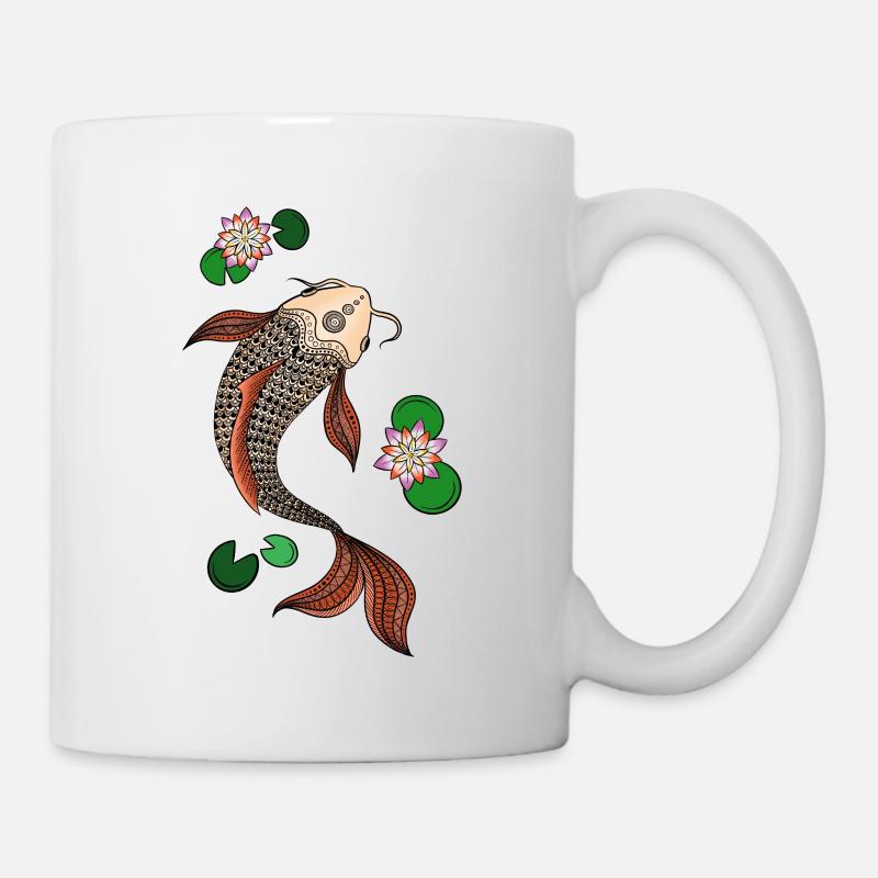 Mandala Koi colour - Tasse - Weiß