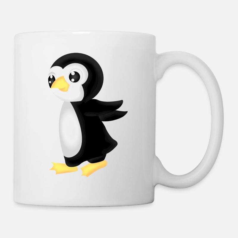 rennender pingu - Tasse - Weiß